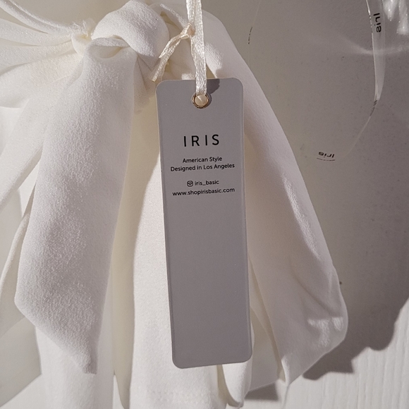 NEW Iris White Tie Side Thin Strap Blouse - Picture 8 of 8